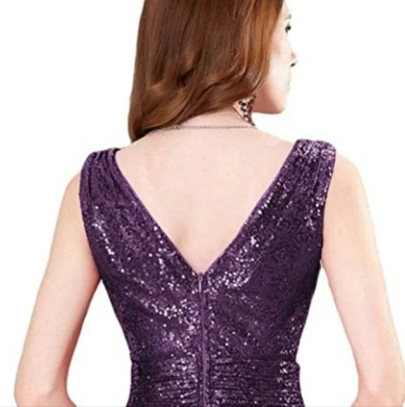 Dresses | Purple Sequin Bridesmaid Dress Size 8 Hemmed For 5ft 1in Person | Poshmark Dresses | Purple Sequin Bridesmaid Dress Size 8 Hemmed For 5ft 1in Person | Poshmark